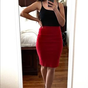 Red Pencil Skirt
